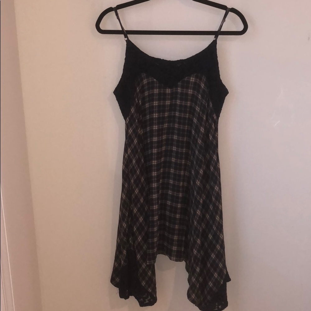 Blu Pepper Flannel and Lace Dress